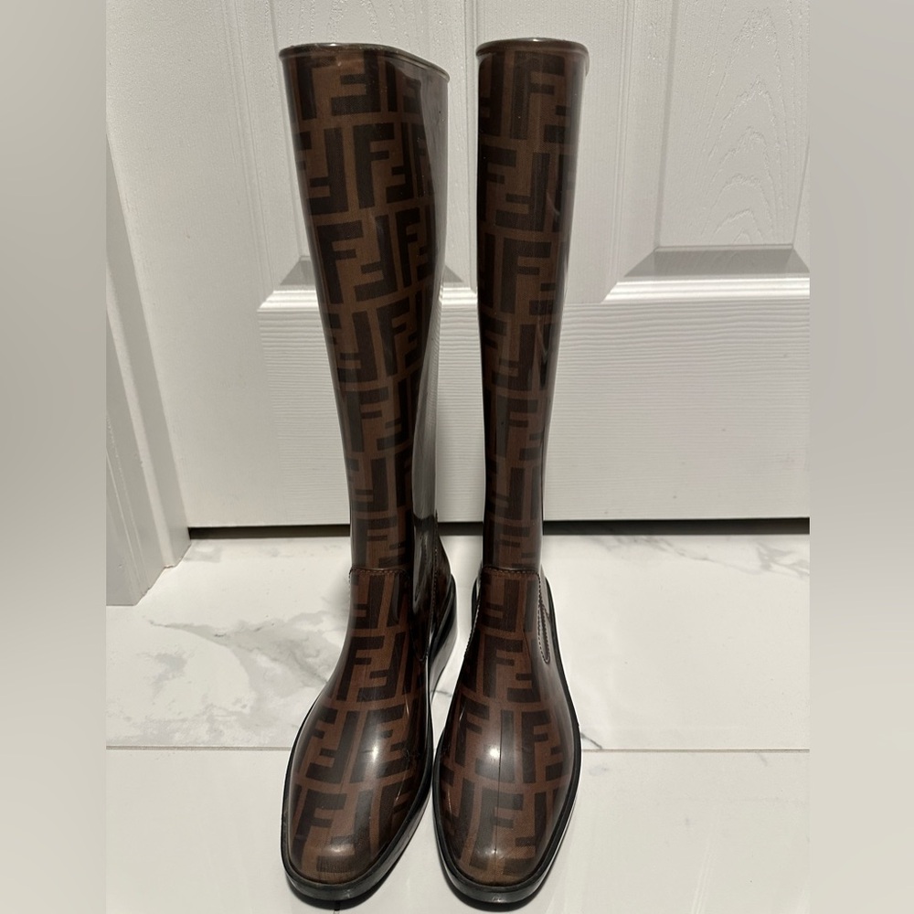 Fendi Pre-owned Zucca rain boots size 38